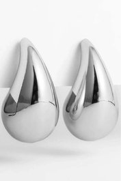 Heliophilia Silver Pendientes de Latón con Piedra de Circonio Plateados